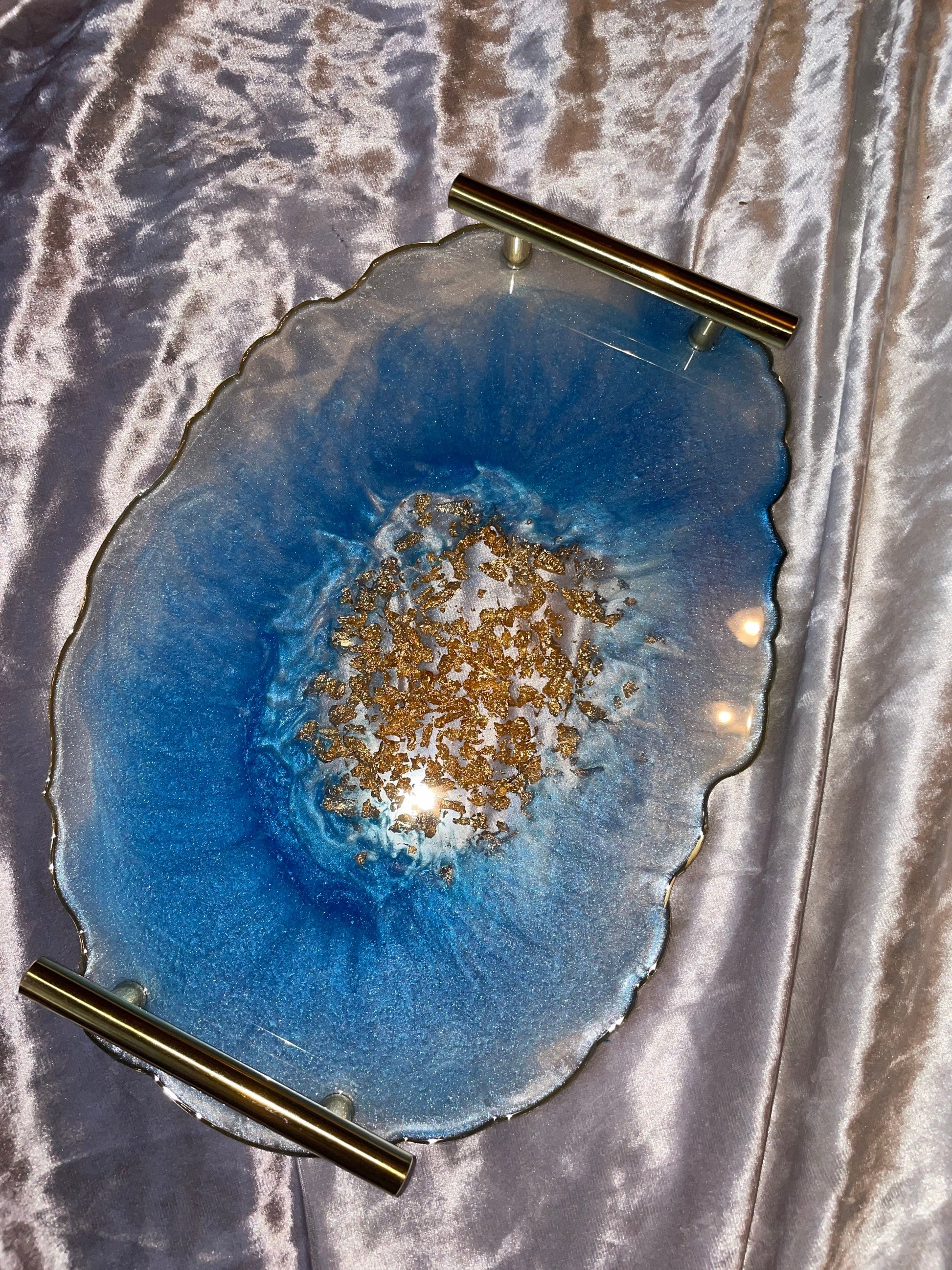 Oval Geode Resin Tray - Custom - EpoxyCore - [shop_type] 