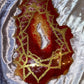 Deep Red, Gold and Glitter Geode Resin Placemat - EpoxyCore - [shop_type] 