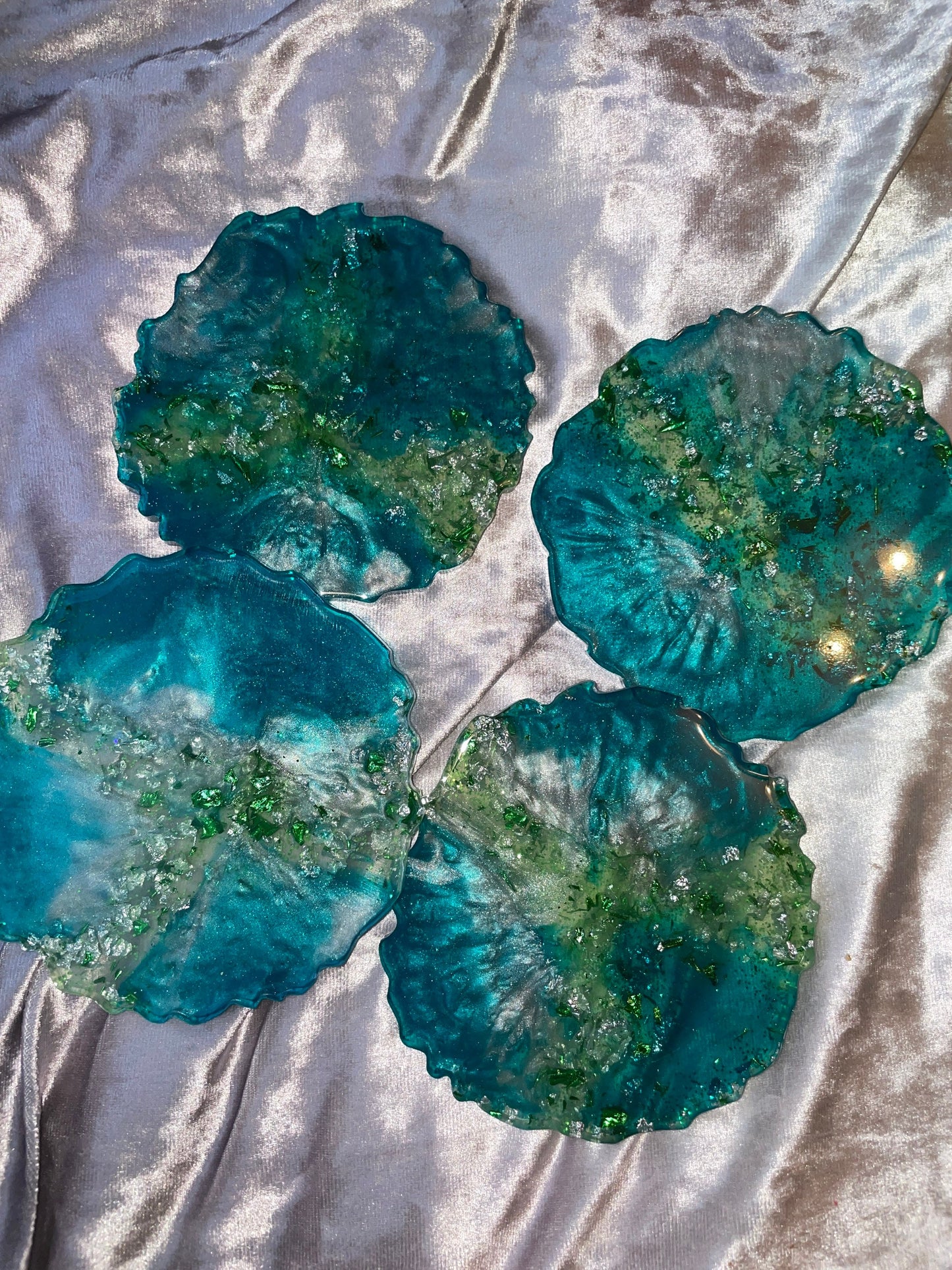 Irregular Round Geode Resin Coasters - Custom - EpoxyCore - [shop_type] 