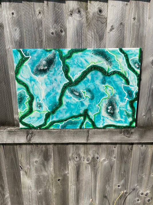 Moss Agate Inspired Resin Wall Art - Original - EpoxyCore - [shop_type] 