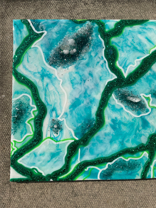 Moss Agate Inspired Resin Wall Art - Original - EpoxyCore - [shop_type] 