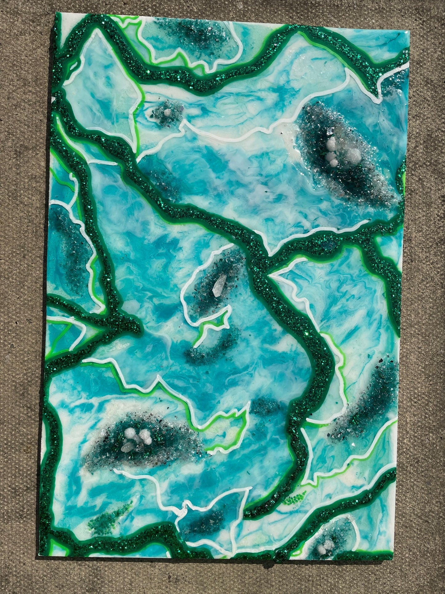 Moss Agate Inspired Resin Wall Art - Original - EpoxyCore - [shop_type] 