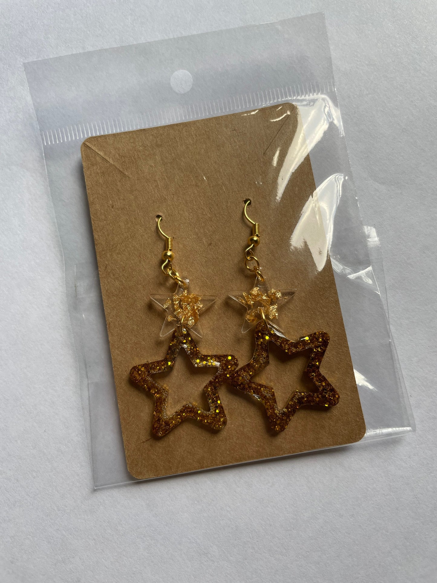 Star Two-Tier Dangle Resin Earrings - Custom - EpoxyCore - [shop_type] 