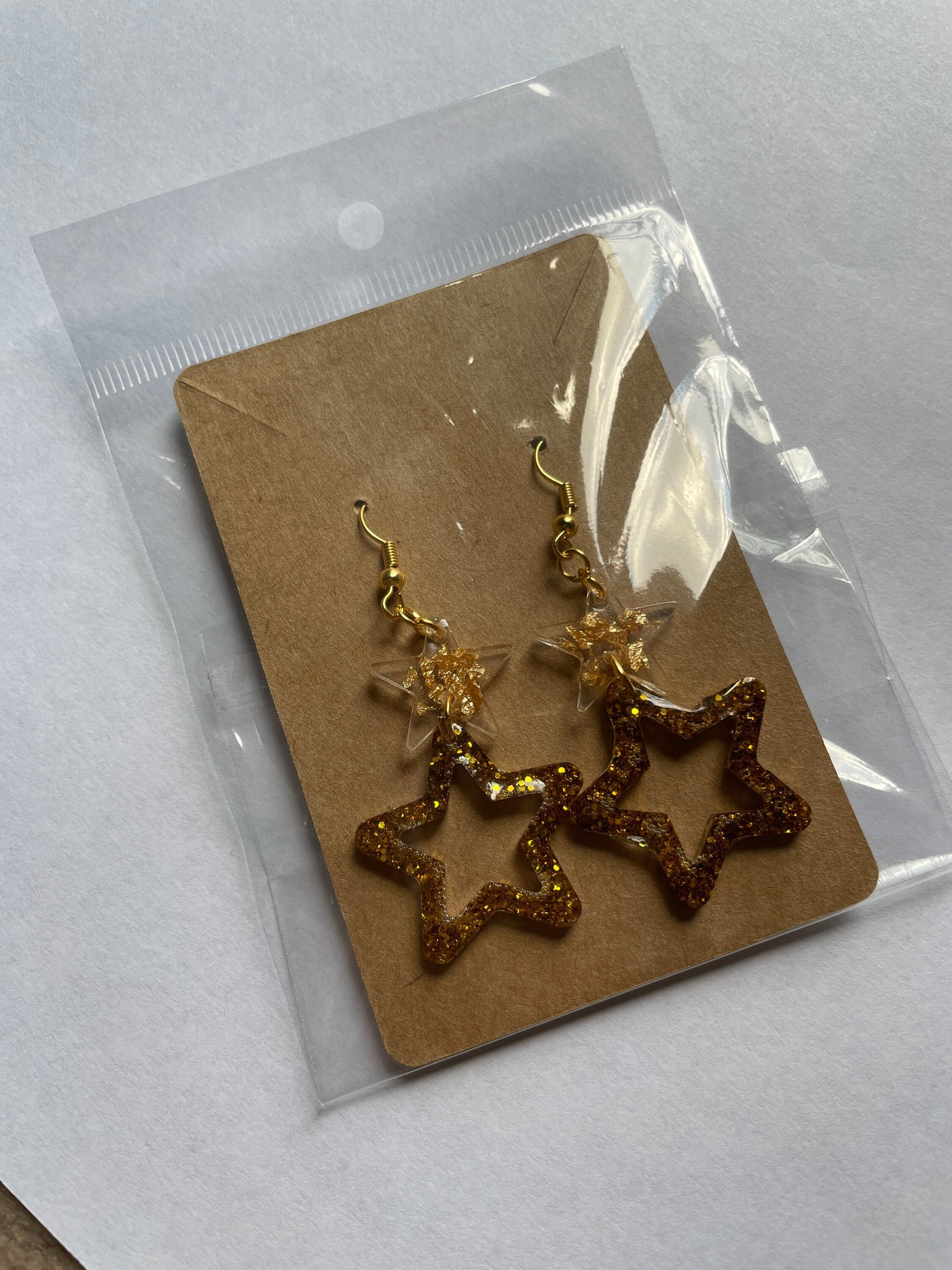 Star Two-Tier Dangle Resin Earrings - Custom - EpoxyCore - [shop_type] 