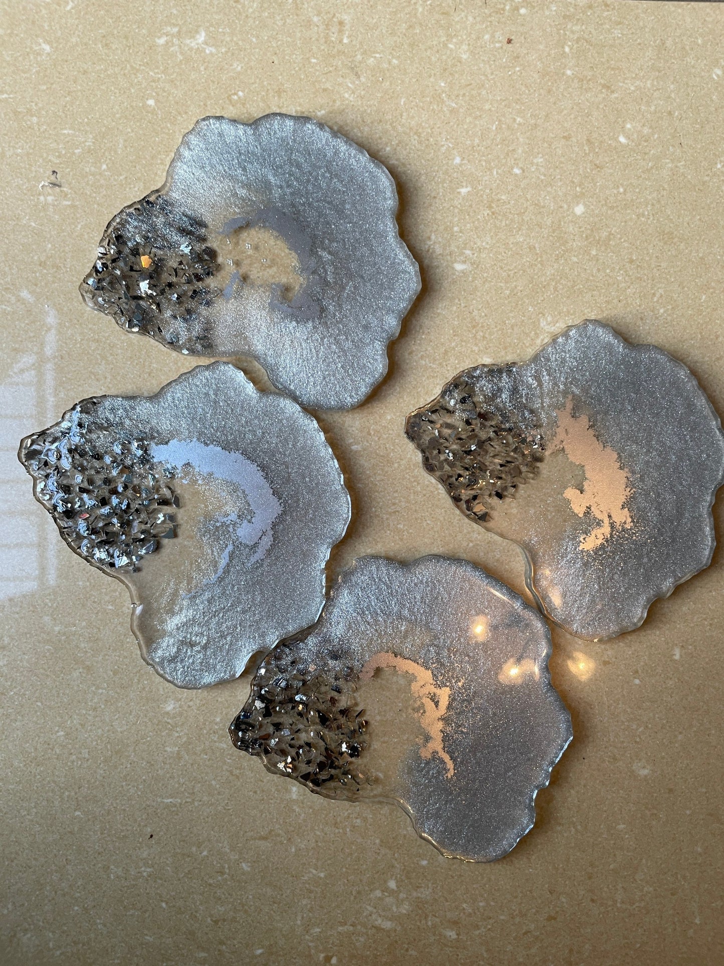 Large Geode Tray + Coasters - Custom - EpoxyCore - [shop_type] 