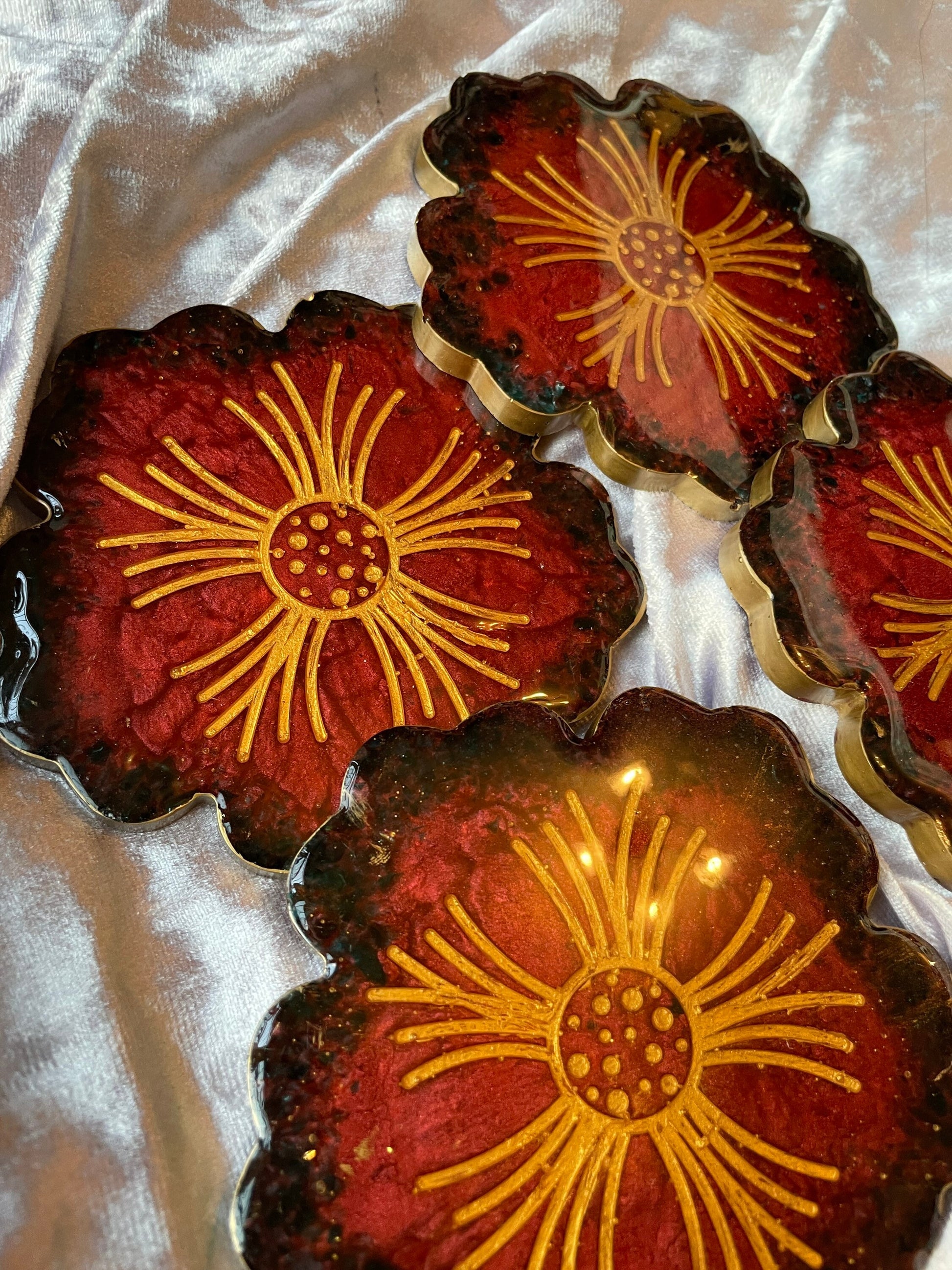 Sakura Flower Tray + Coasters - Custom - EpoxyCore - [shop_type] 