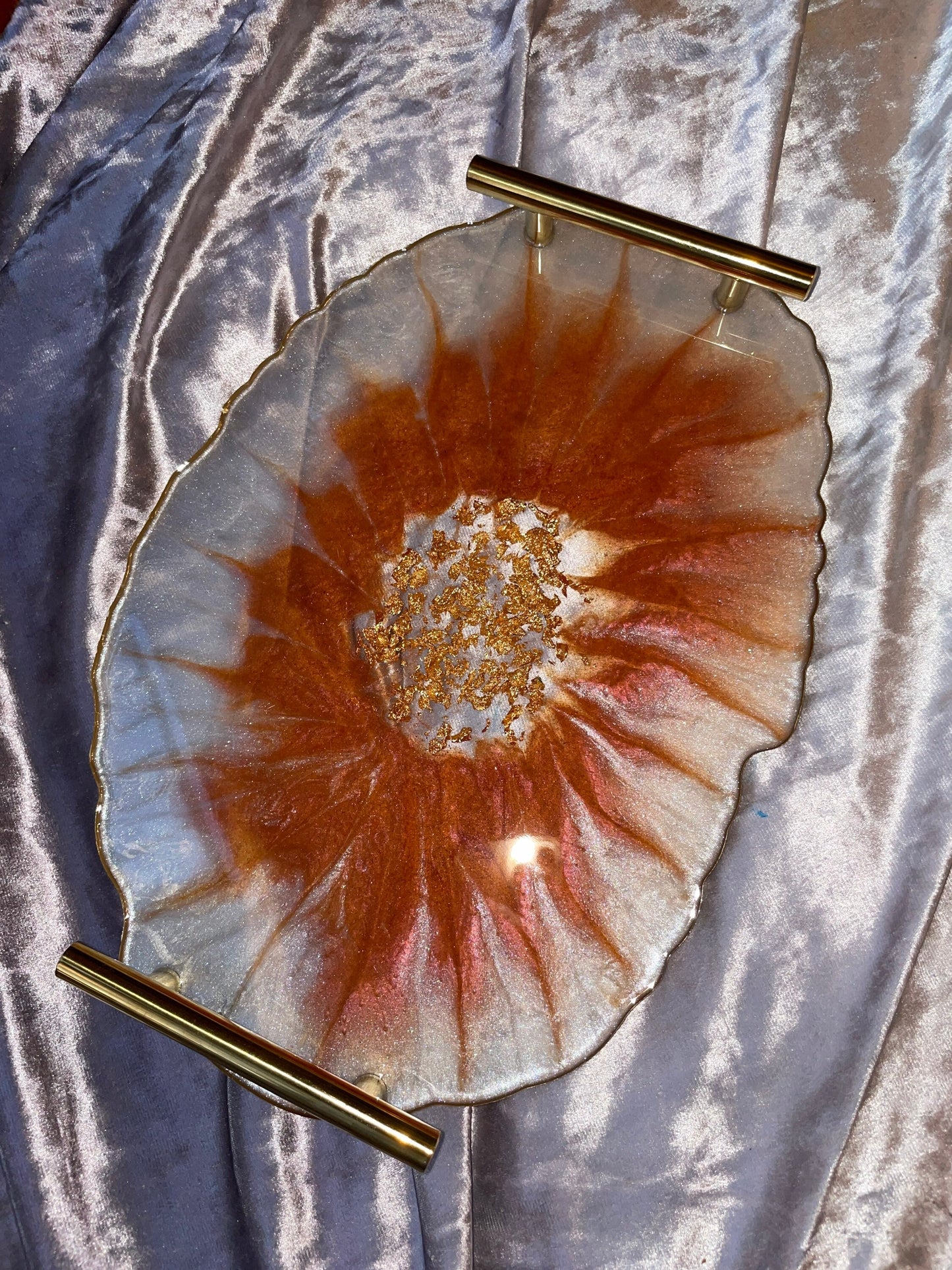 Oval Geode Resin Tray - Custom - EpoxyCore - [shop_type] 