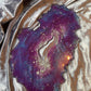 Purple and Blue Clear Effect with Silver Flakes Geode Resin Placemat - EpoxyCore - [shop_type] 