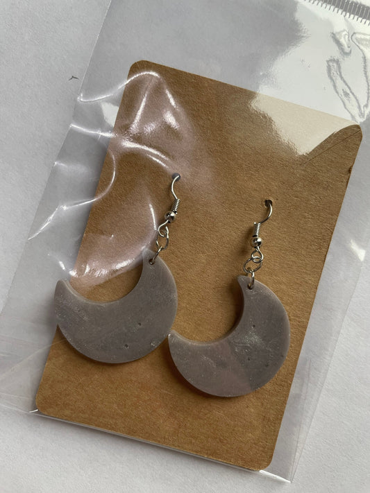 Moon Shape Resin Earrings - Custom - EpoxyCore - [shop_type] 