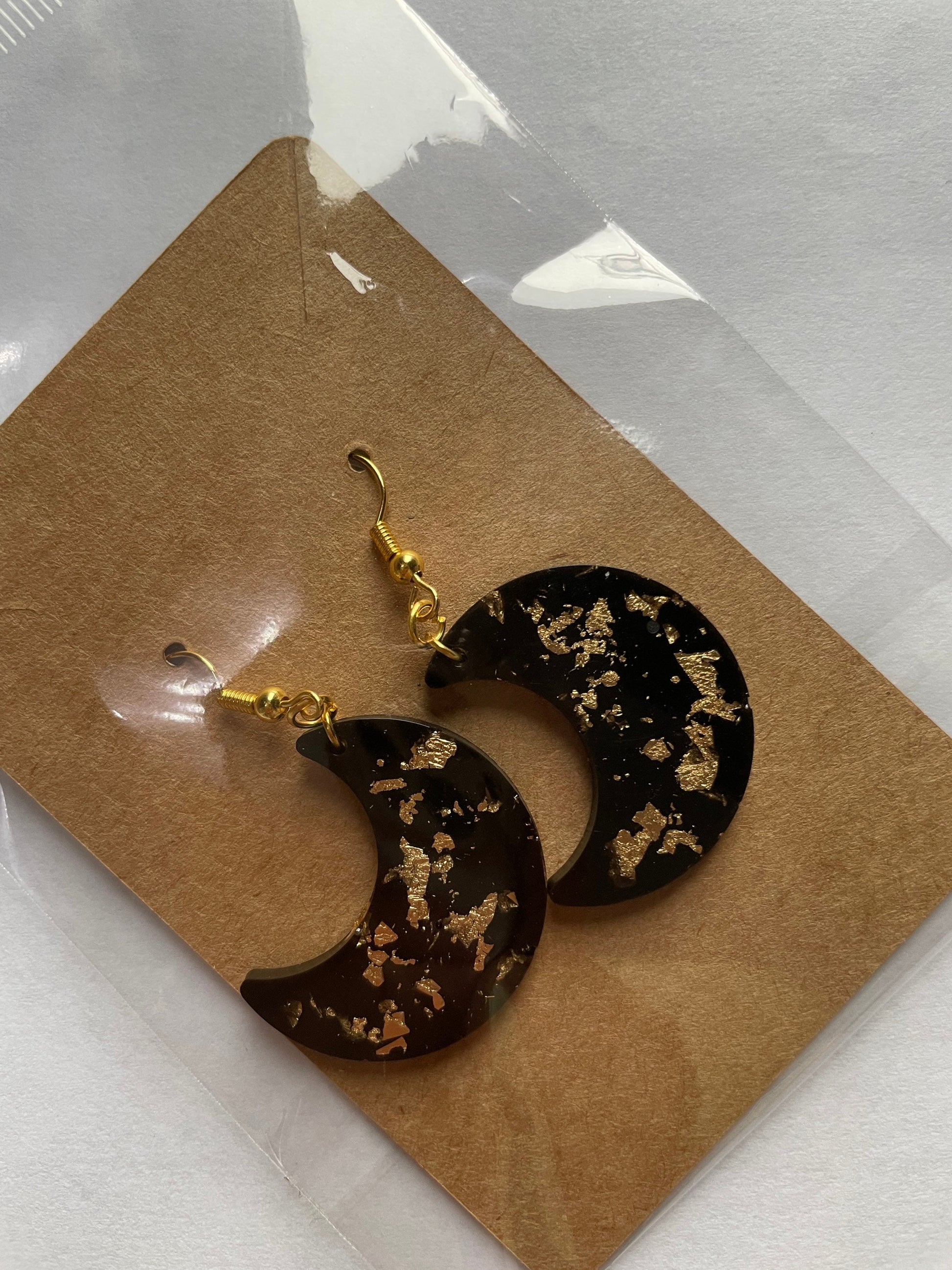 Moon Shape Resin Earrings - Custom - EpoxyCore - [shop_type] 