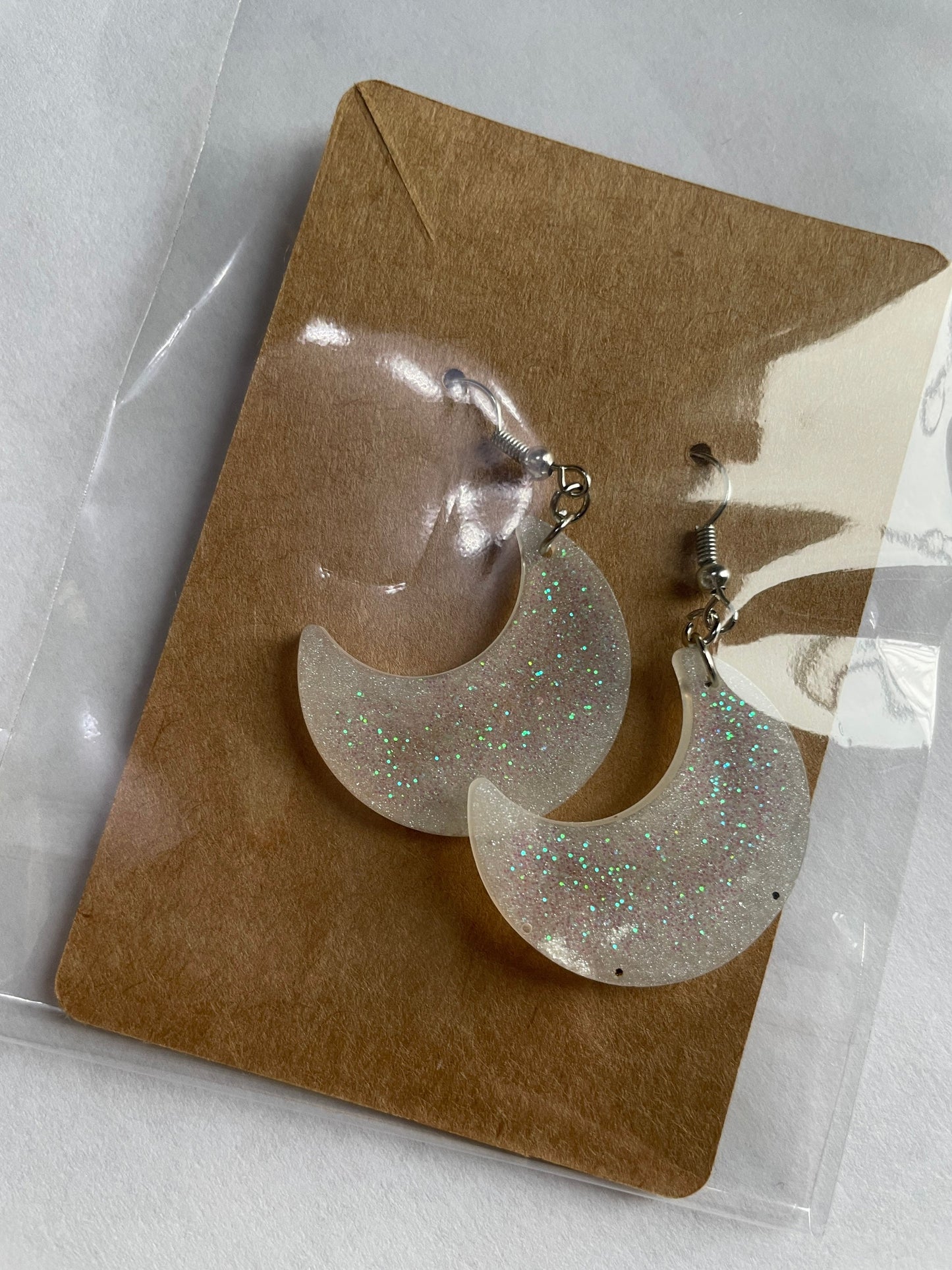 Moon Shape Resin Earrings - Custom - EpoxyCore - [shop_type] 