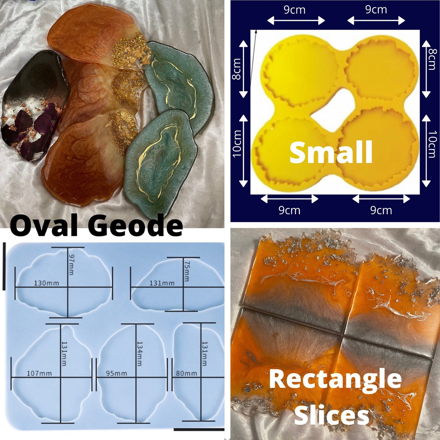 Silver Round Metal Resin Tray + Coasters - Custom - EpoxyCore - [shop_type] 