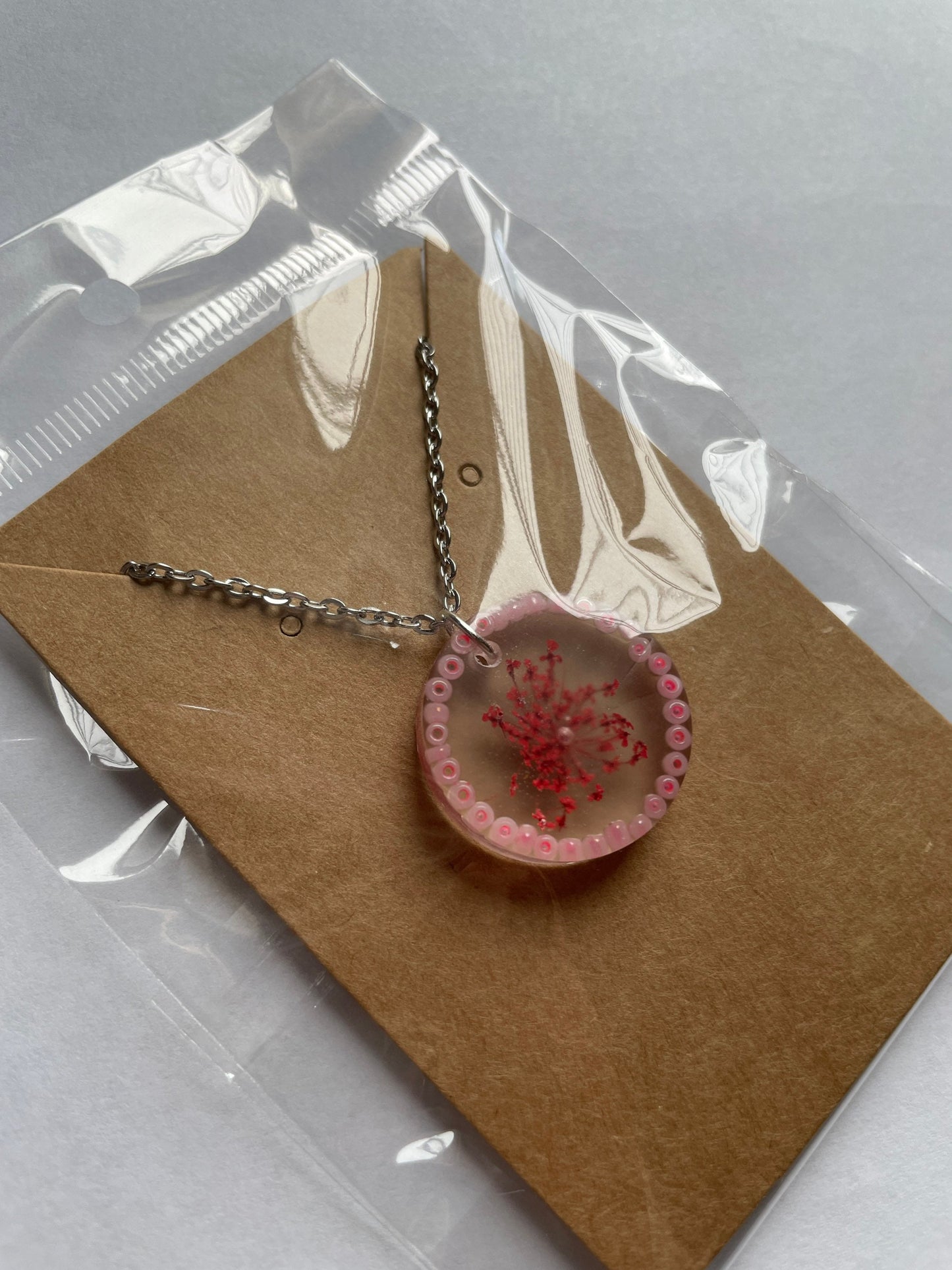 Real Dried Flowers with Bead Border Keyring - Custom - EpoxyCore - [shop_type] 