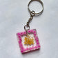 Real Dried Flowers with Bead Border Keyring - Custom - EpoxyCore - [shop_type] 