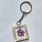 Real Dried Flowers with Bead Border Keyring - Custom - EpoxyCore - [shop_type] 
