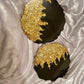 Black and Gold Glitter Coasters - Set of 2 - EpoxyCore - [shop_type] 