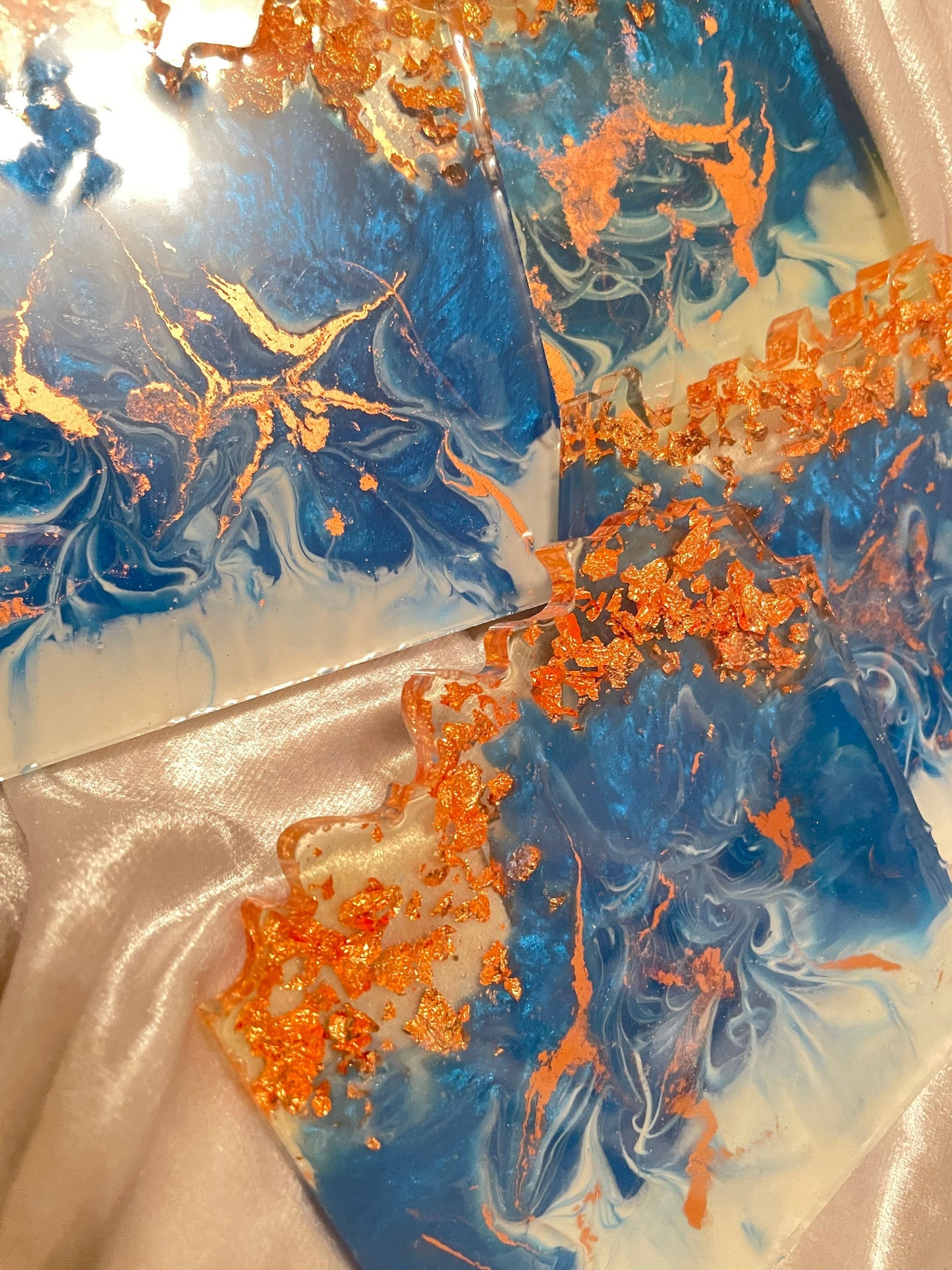 Rectangle Agate Slice Resin Coasters - Custom - EpoxyCore - [shop_type] 