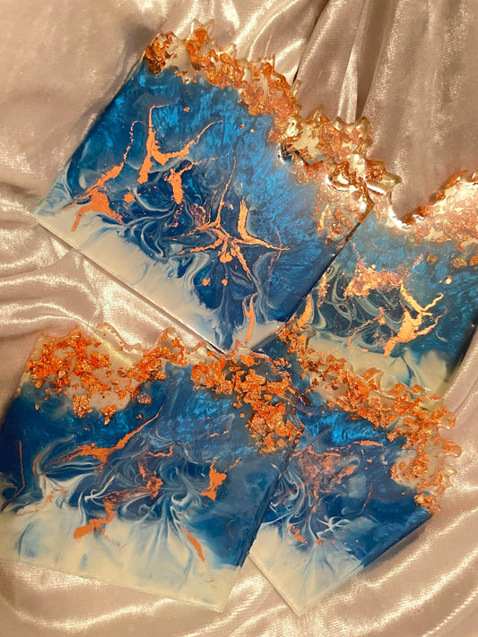 Rectangle Agate Slice Resin Coasters - Custom - EpoxyCore - [shop_type] 