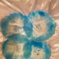 Blue, Clear and Silver Coasters - Set of 4 - EpoxyCore - [shop_type] 