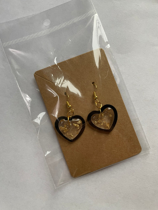 Heart Earrings Two-Tier Dangle Resin Earrings - Custom - EpoxyCore - [shop_type] 