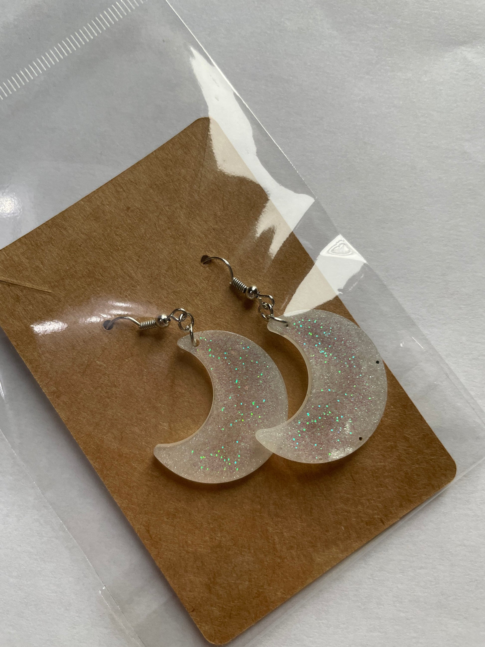 Moon Shape Resin Earrings - Custom - EpoxyCore - [shop_type] 