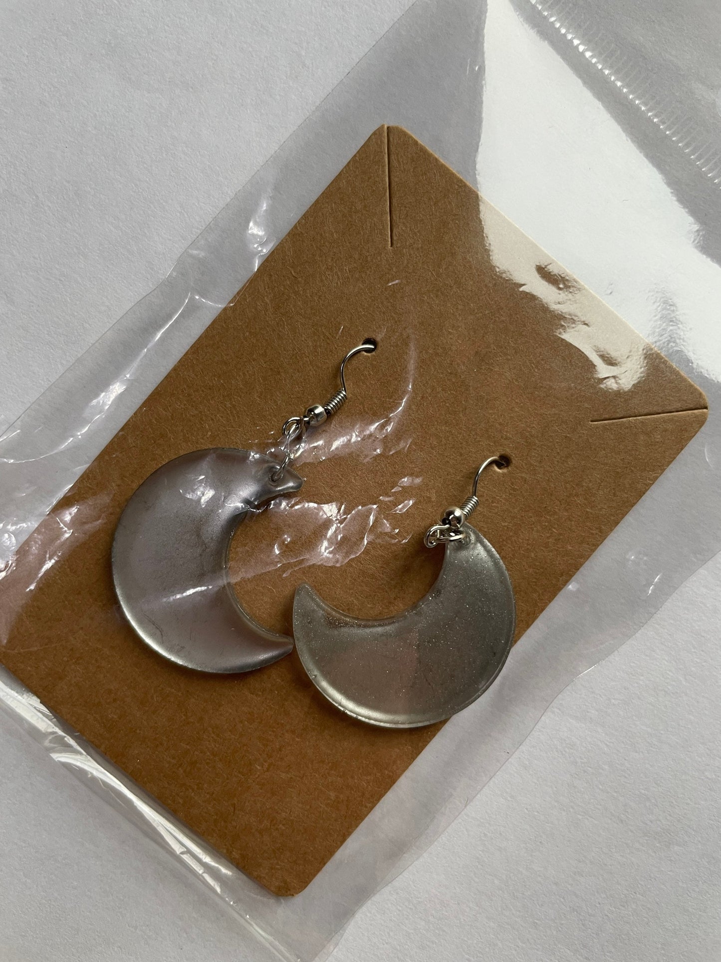 Moon Shape Resin Earrings - Custom - EpoxyCore - [shop_type] 