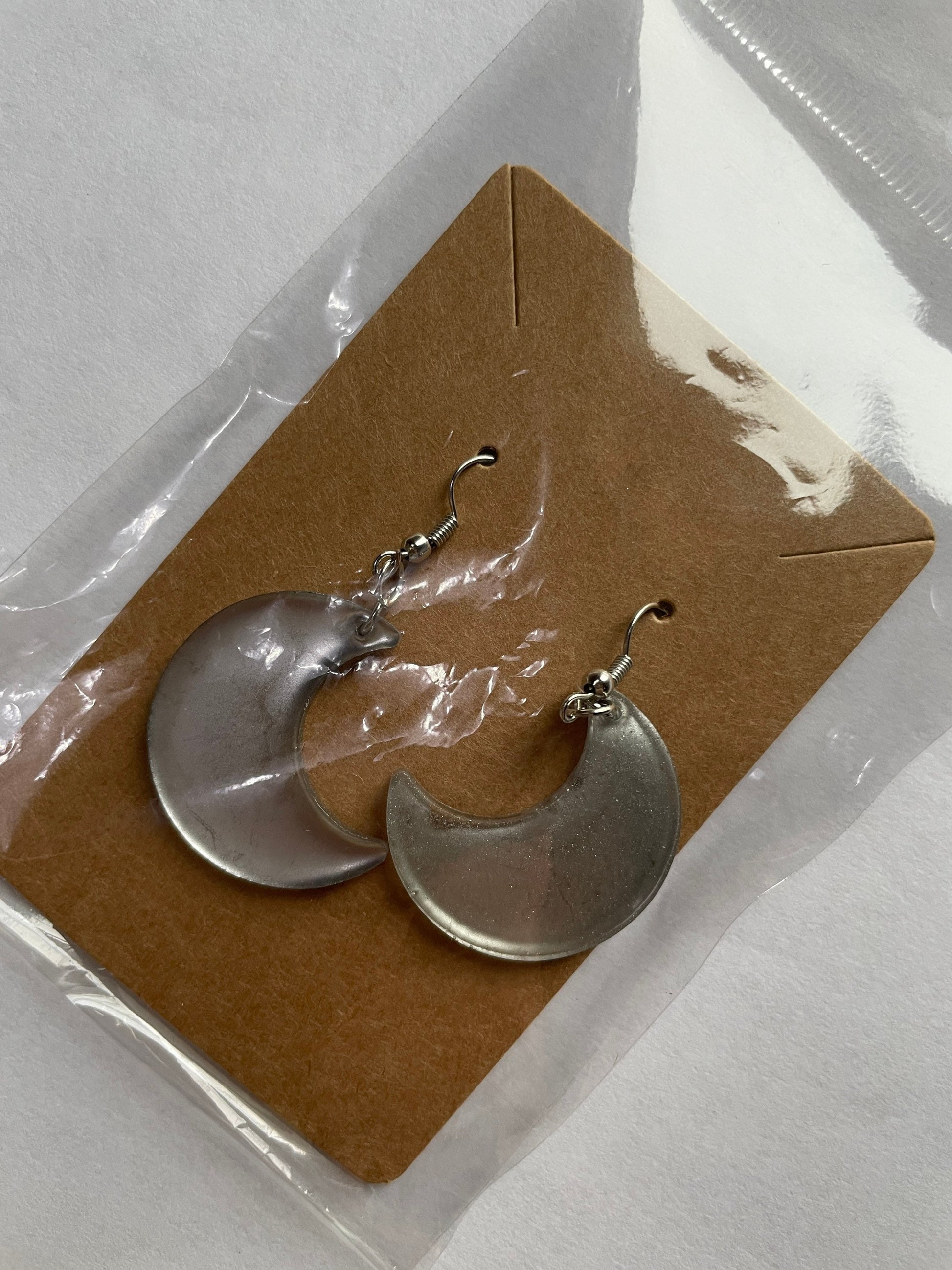 Moon Shape Resin Earrings - Custom - EpoxyCore - [shop_type] 