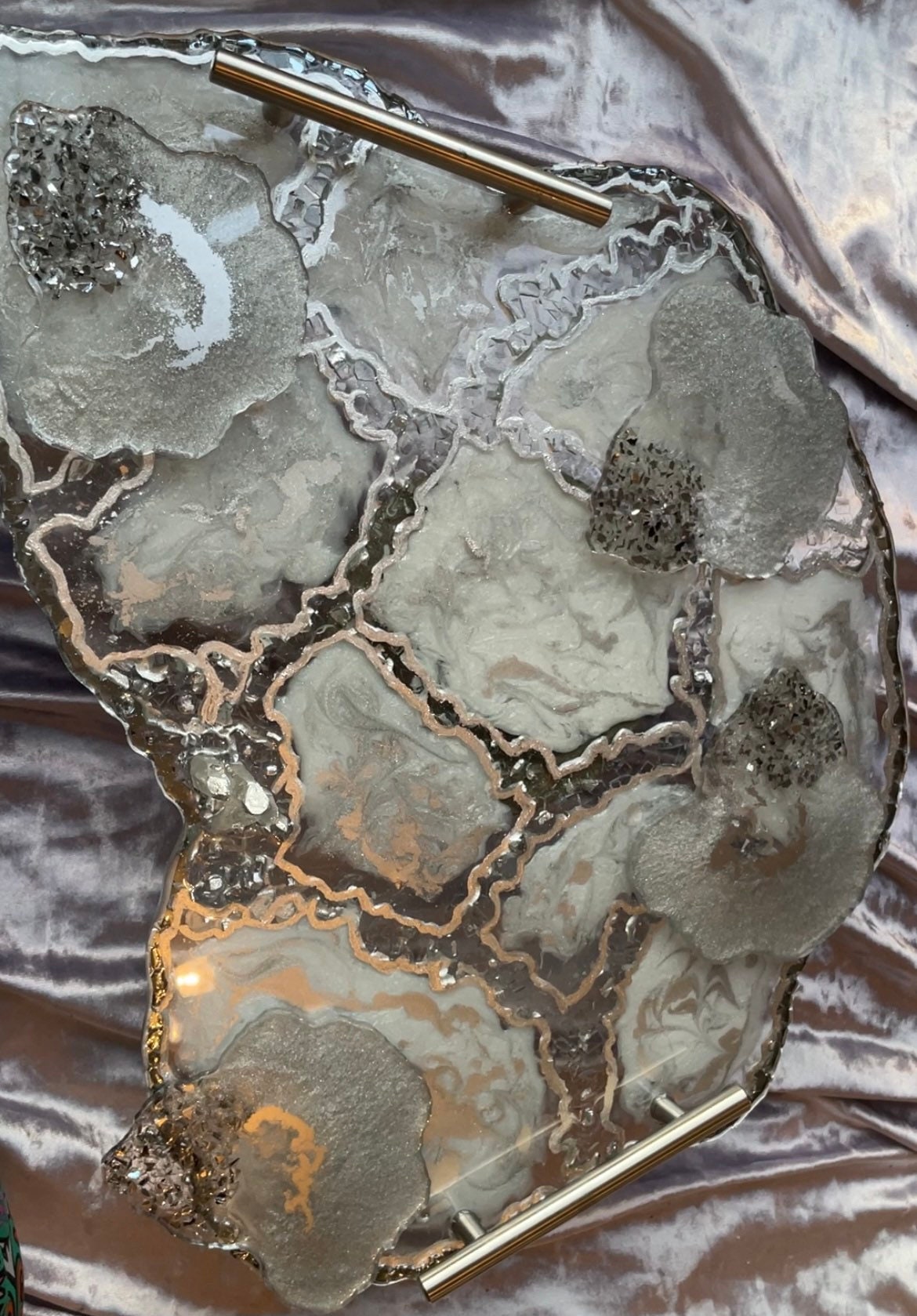 Large Geode Tray + Coasters - Custom - EpoxyCore - [shop_type] 