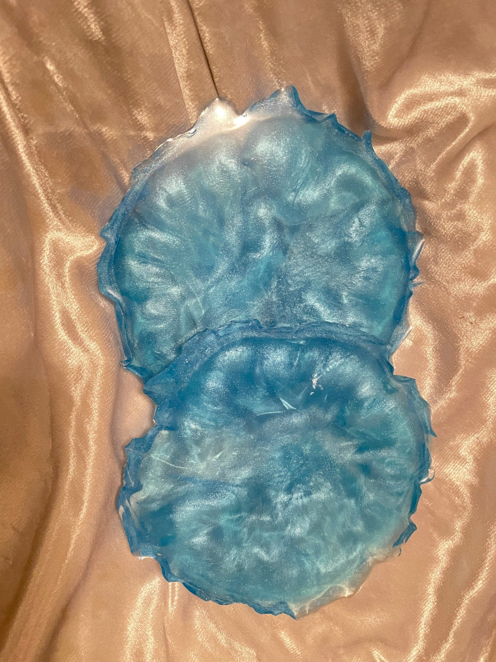 Blue Sea Waves Coasters - Set of 2 - EpoxyCore - [shop_type] 