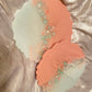 Baby Blue and Baby Pink with Sequins Coasters - Set of 2 - EpoxyCore - [shop_type] 