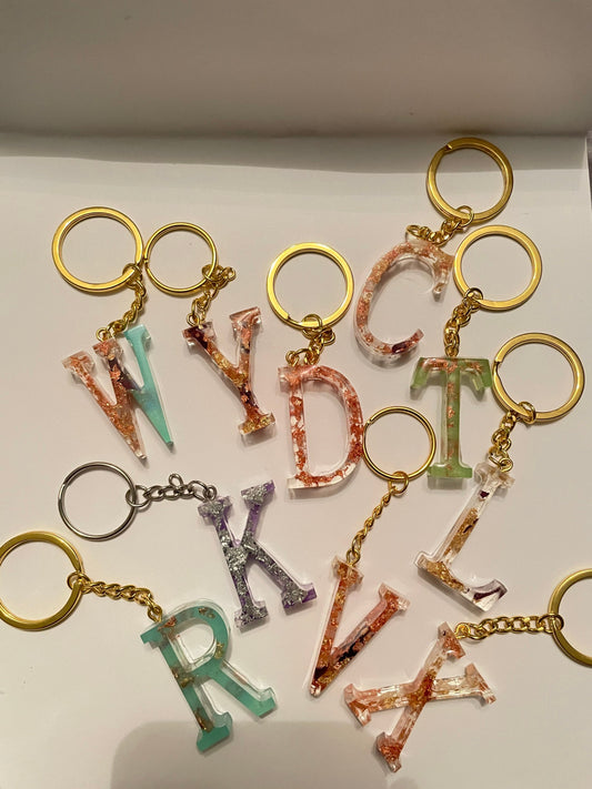 Alphabet Thin Letter Resin Keyring - Custom - EpoxyCore - [shop_type] 