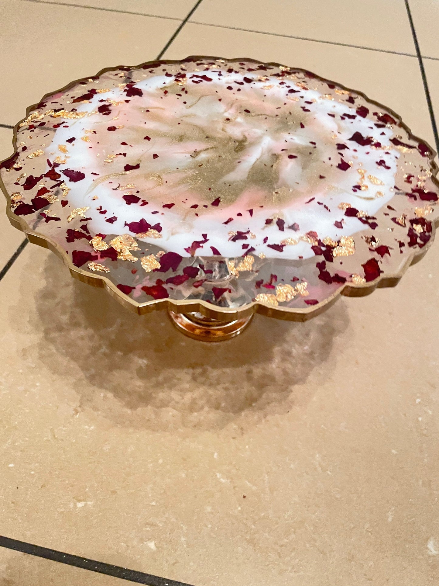 Round Pedestal Resin Cake Stand - Custom - EpoxyCore - [shop_type] 