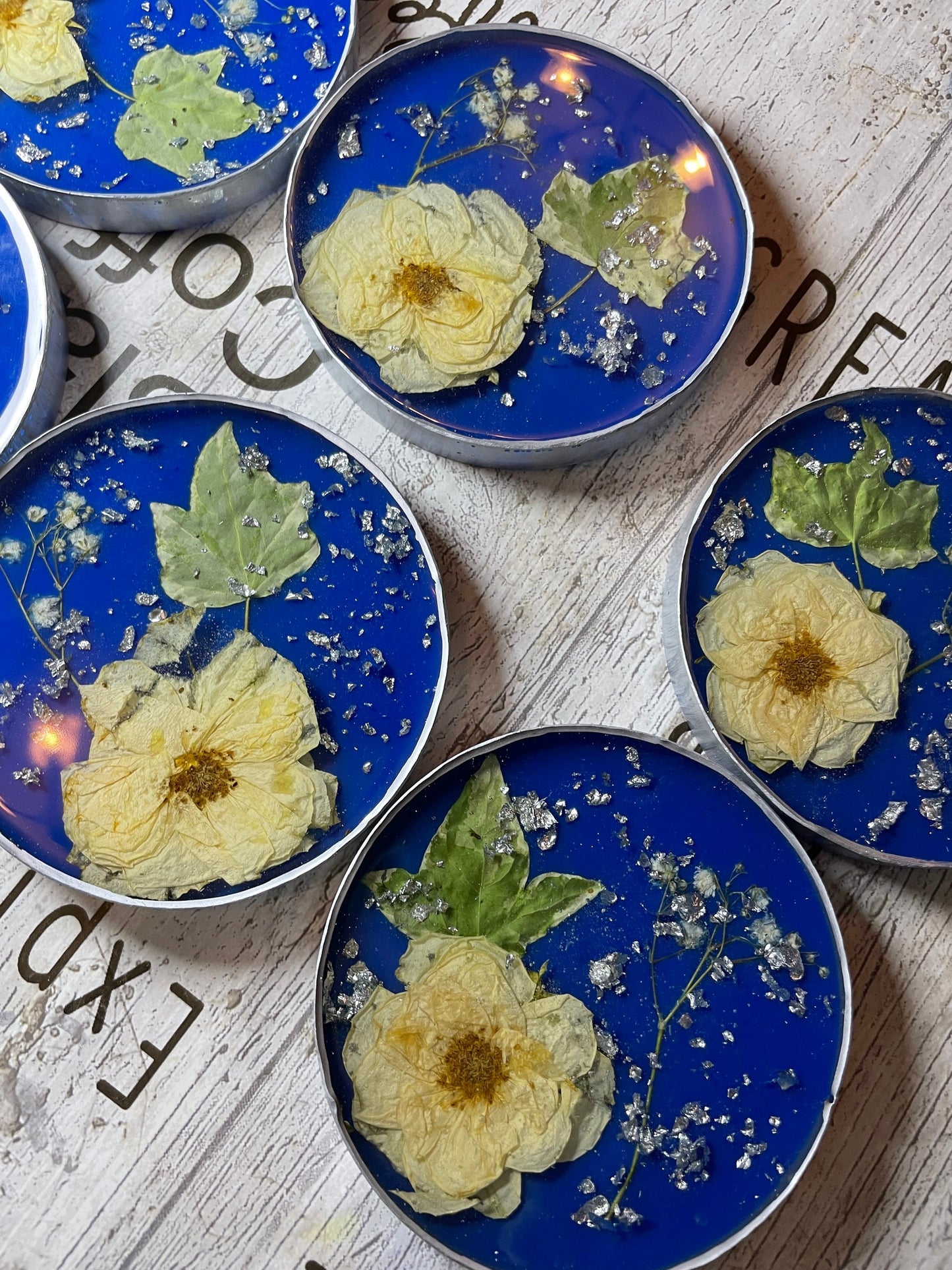 Preserved Florals Round Resin Coasters - Custom - EpoxyCore - [shop_type] 