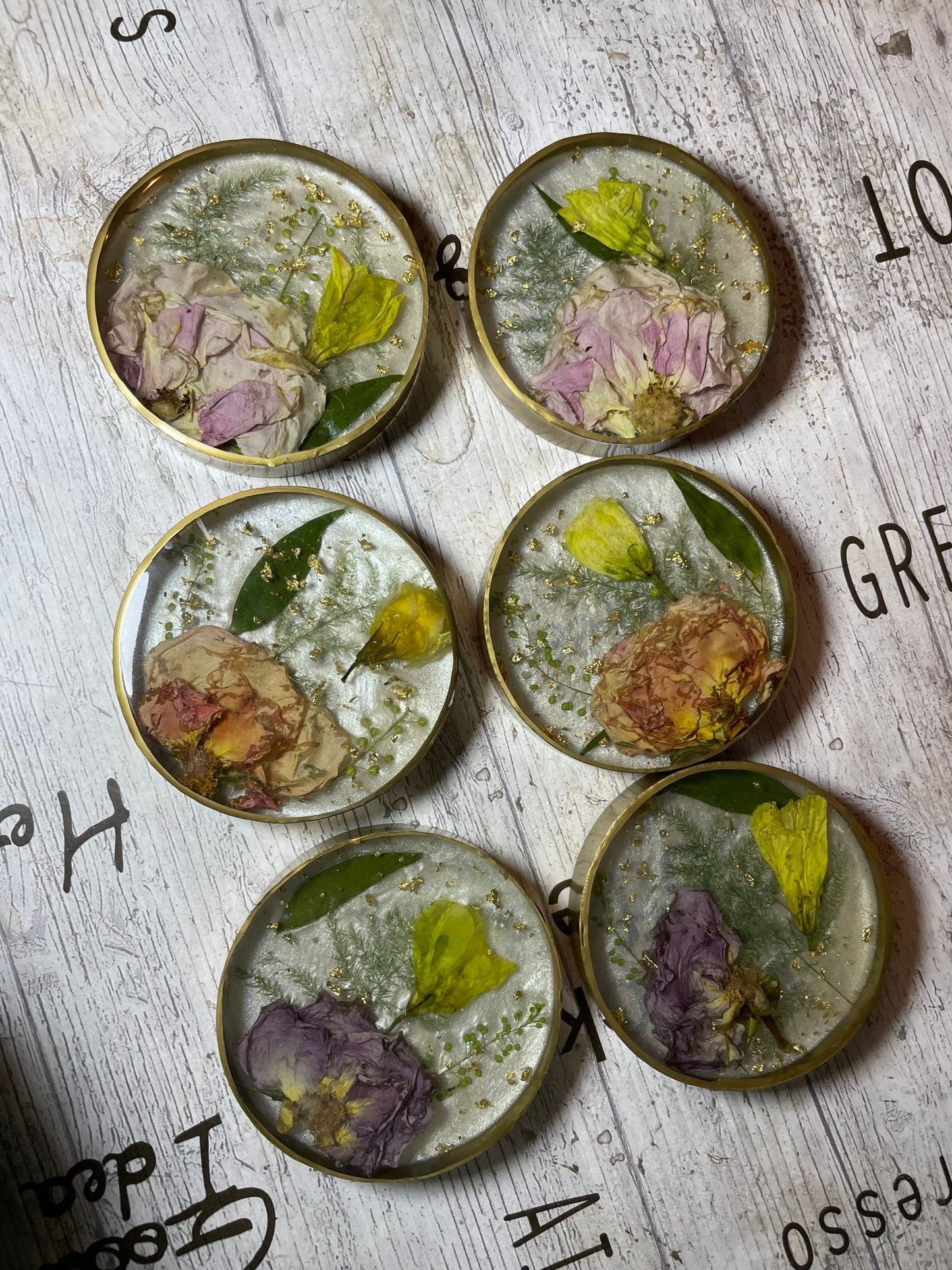 Preserved Florals Round Resin Coasters - Custom - EpoxyCore - [shop_type] 