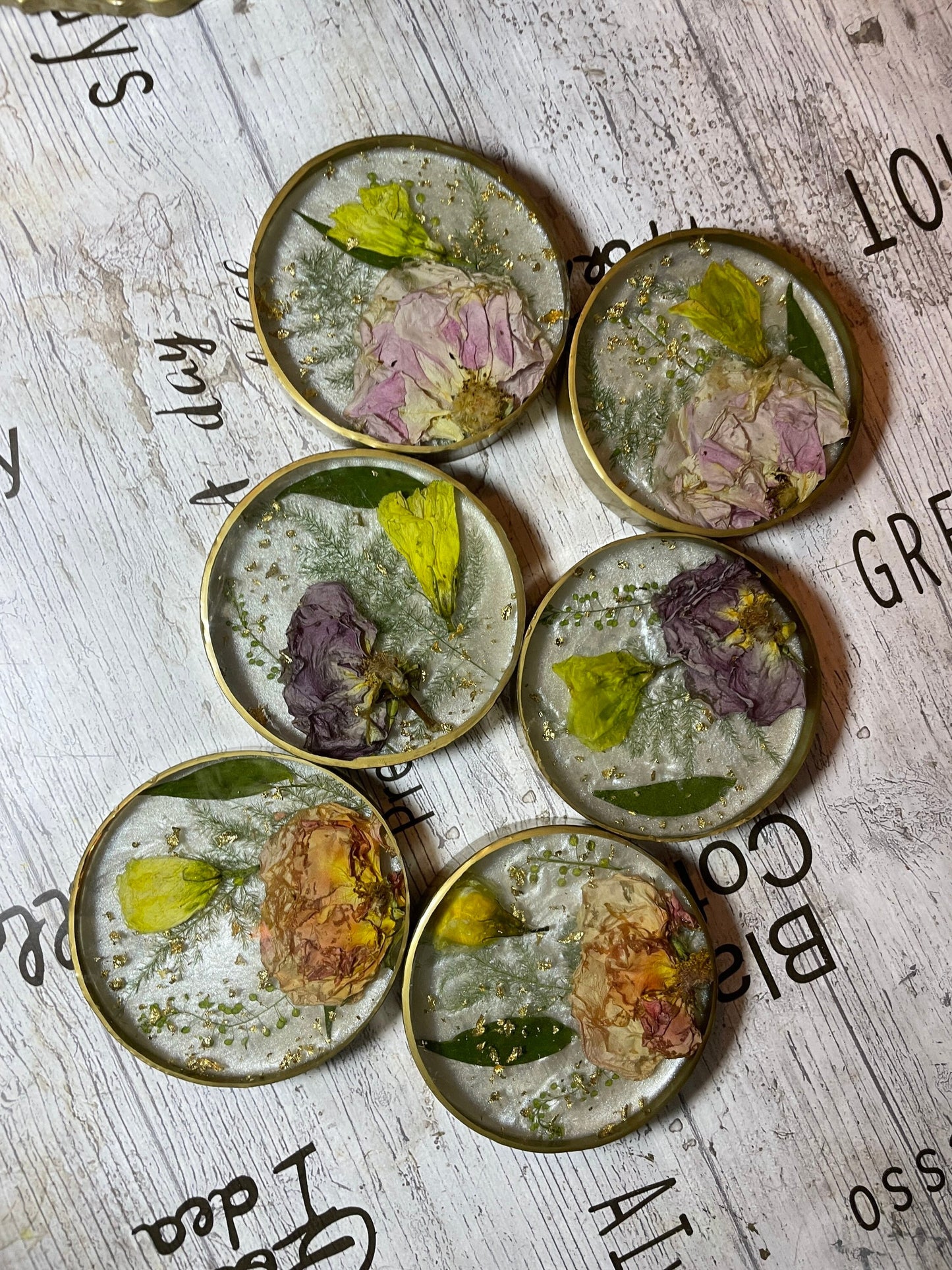 Preserved Florals Round Resin Coasters - Custom - EpoxyCore - [shop_type] 