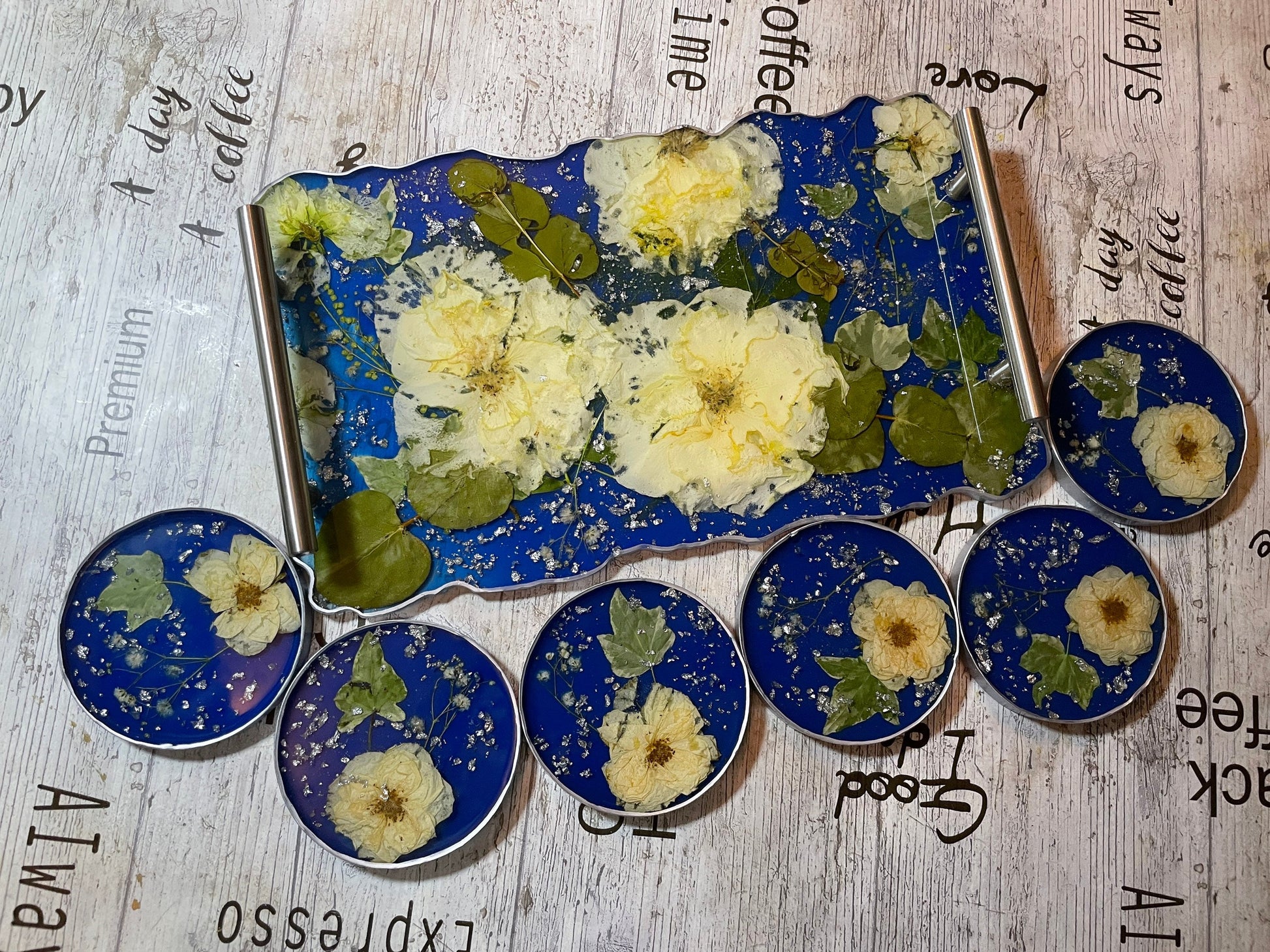 Large Rectangle Resin Tray + Coasters - Custom - EpoxyCore - [shop_type] 