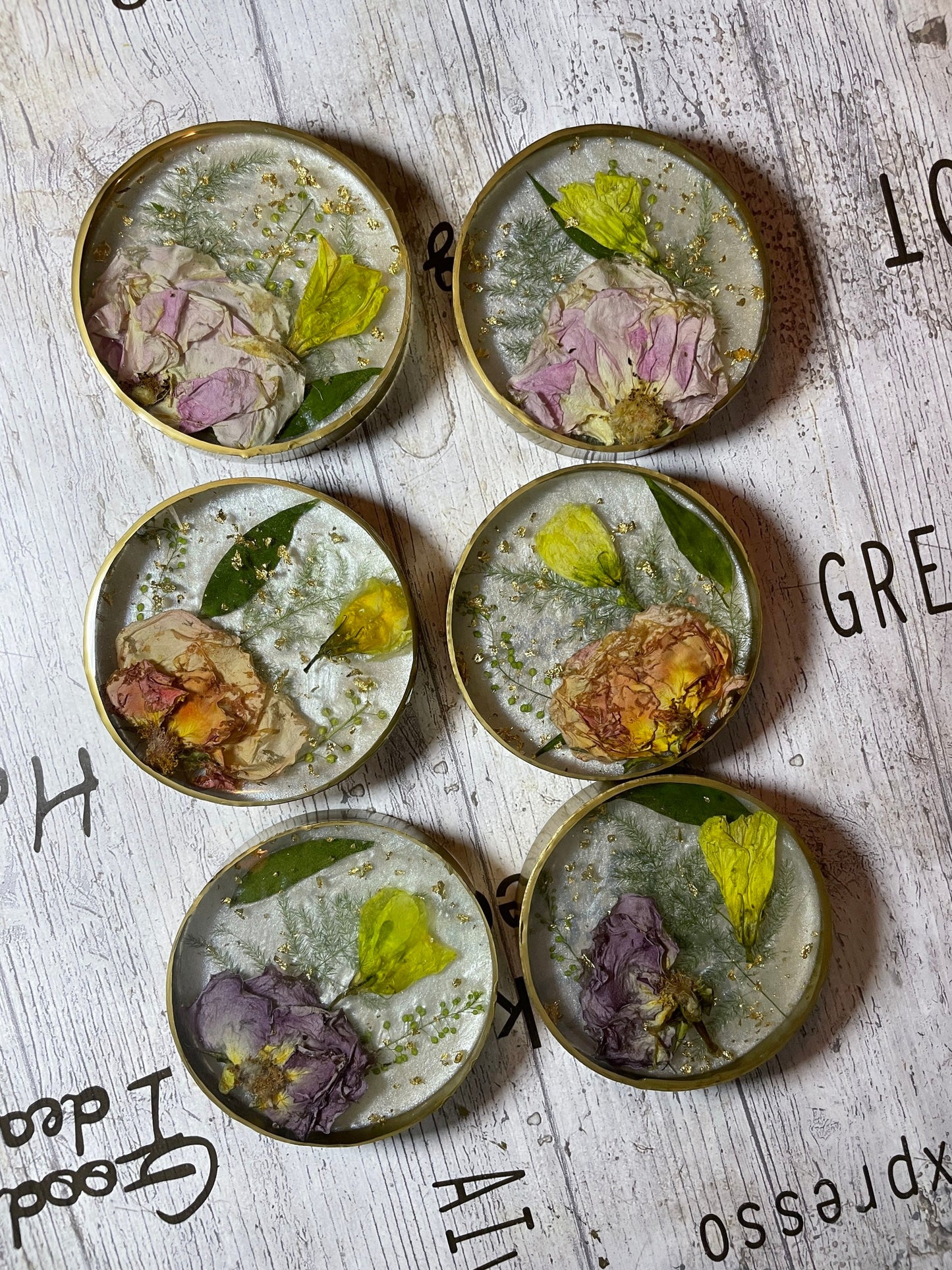 Preserved Florals Round Resin Coasters - Custom - EpoxyCore - [shop_type] 