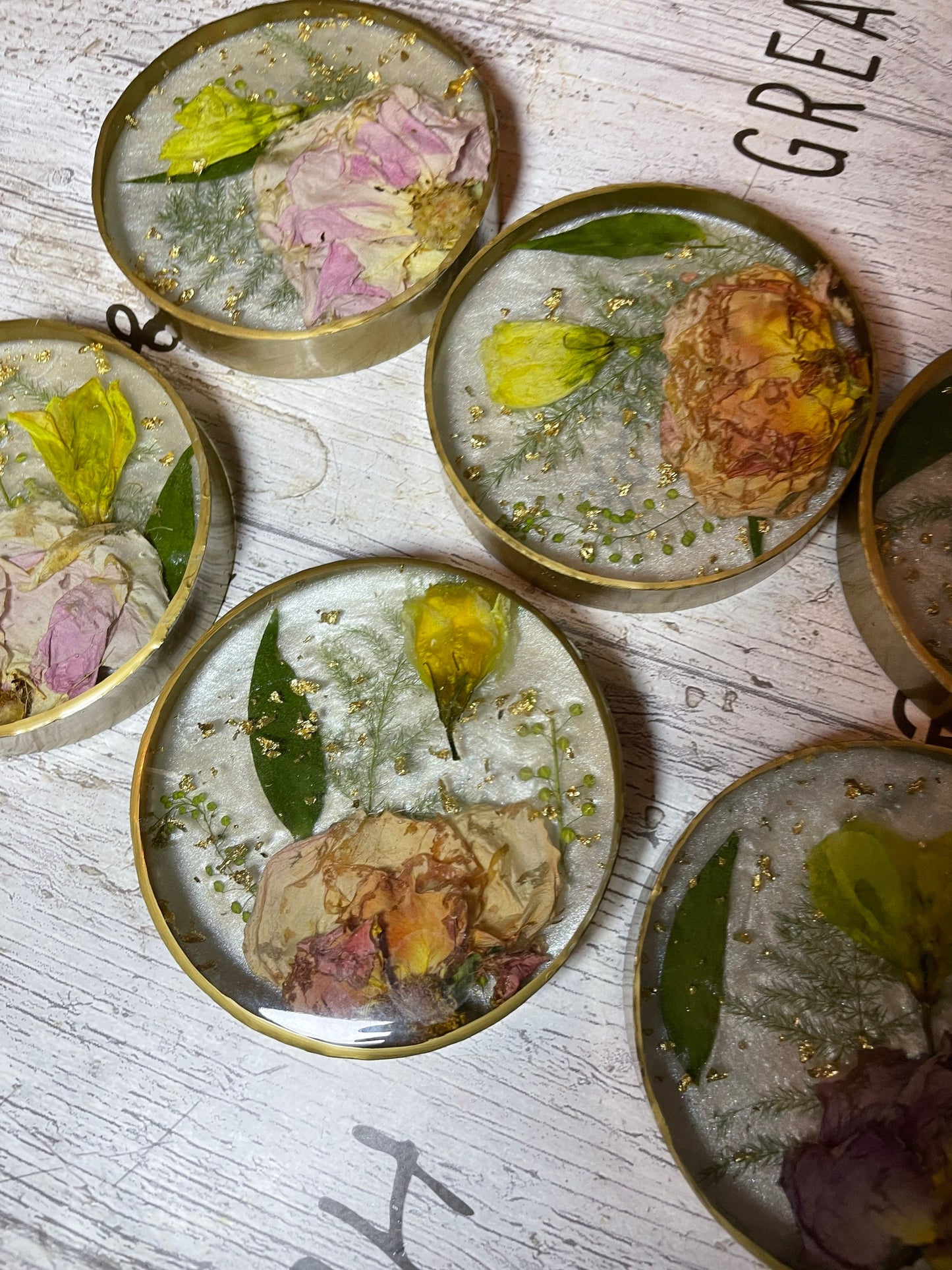 Preserved Florals Round Resin Coasters - Custom - EpoxyCore - [shop_type] 