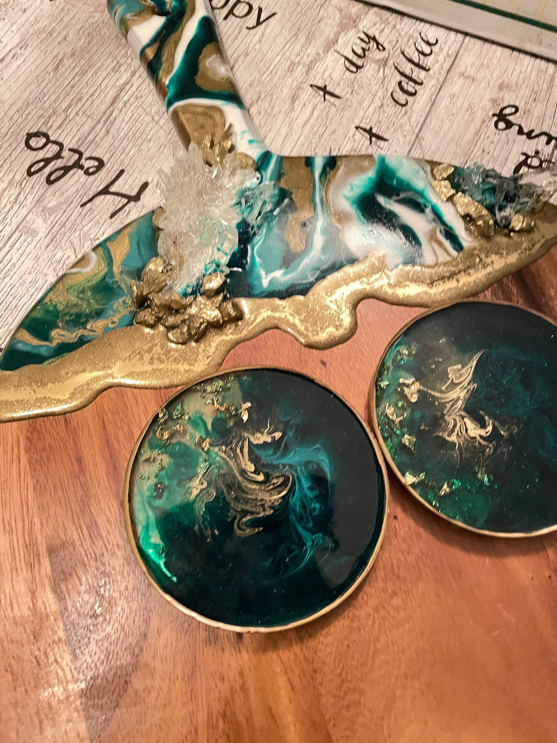 Acacia Resin Charcuterie Board and Resin Coaster Set - Custom - EpoxyCore - [shop_type] 