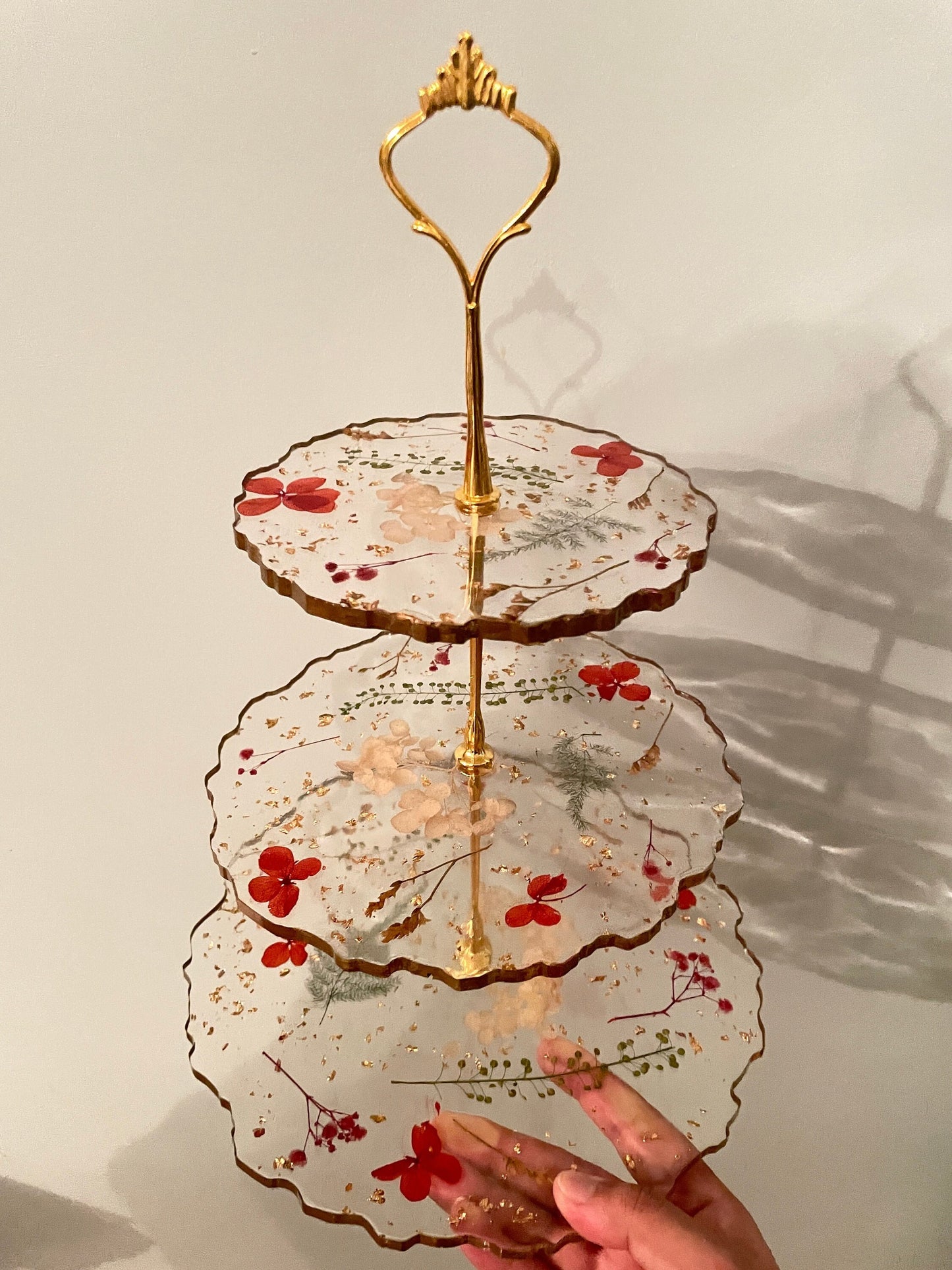 Floral Resin Tiered Cake Stand - Custom - EpoxyCore - [shop_type] 