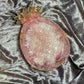Pink and White Marble with Gold Flakes Pineapple Resin Trinket Tray - EpoxyCore - [shop_type] 