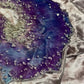 Purple and Blue Clear Effect with Silver Flakes Geode Resin Placemat - EpoxyCore - [shop_type] 
