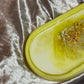 Yellow, White and Clear with Gold Flakes Oval Resin Trinket Tray - EpoxyCore - [shop_type] 