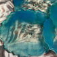 Blue, Clear and Silver Coasters - Set of 4 - EpoxyCore - [shop_type] 