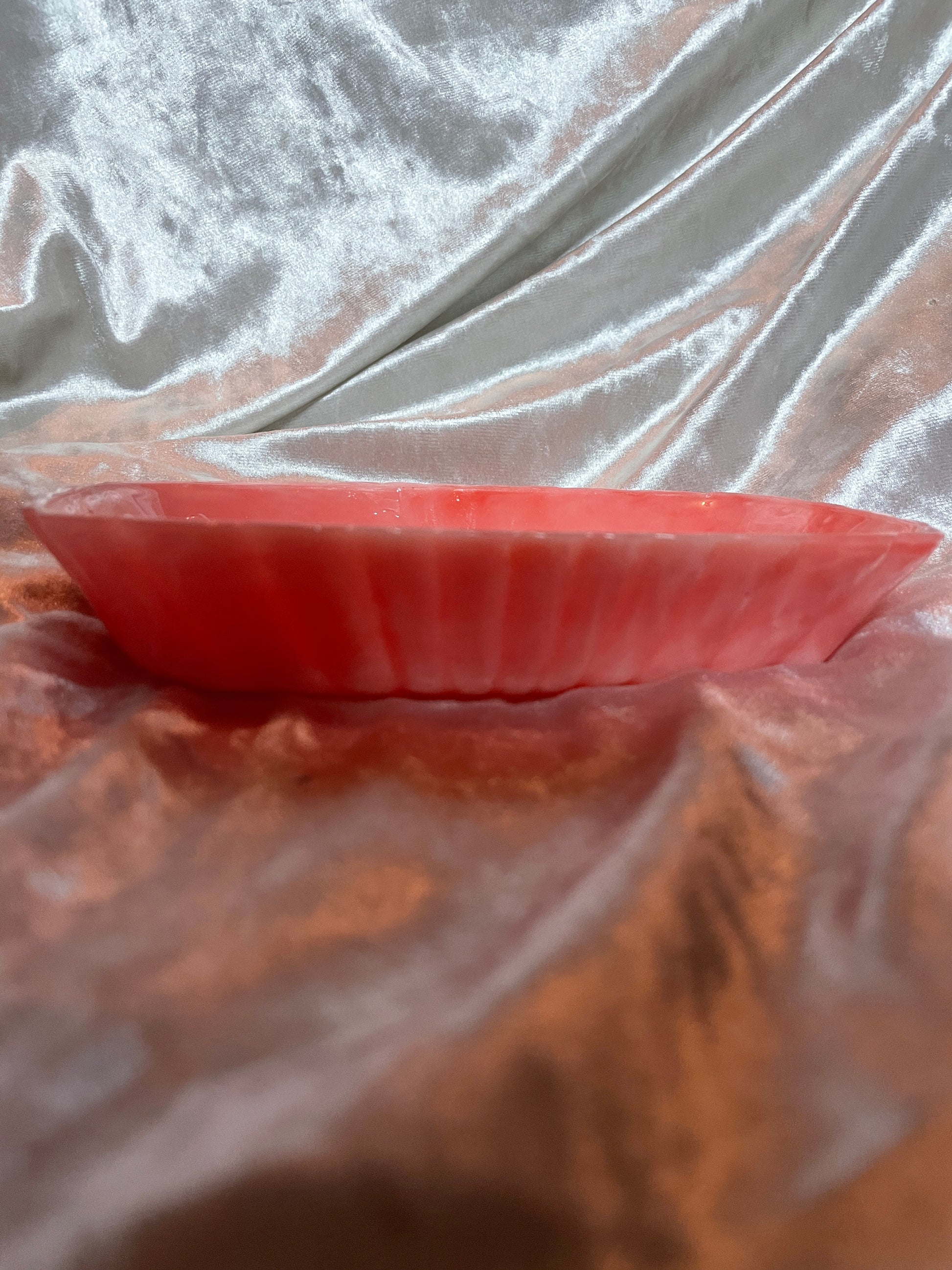 Red and White Marble Rectangle Pleated Resin Trinket Tray - EpoxyCore - [shop_type] 