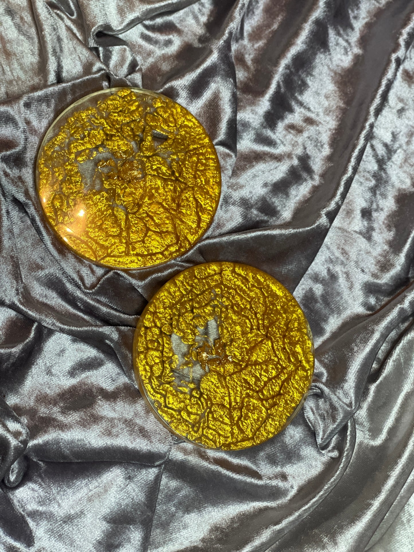 Gold and Clear Resin Coasters - Set of 2 - EpoxyCore - [shop_type] 