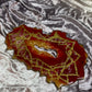 Deep Red, Gold and Glitter Geode Resin Placemat - EpoxyCore - [shop_type] 