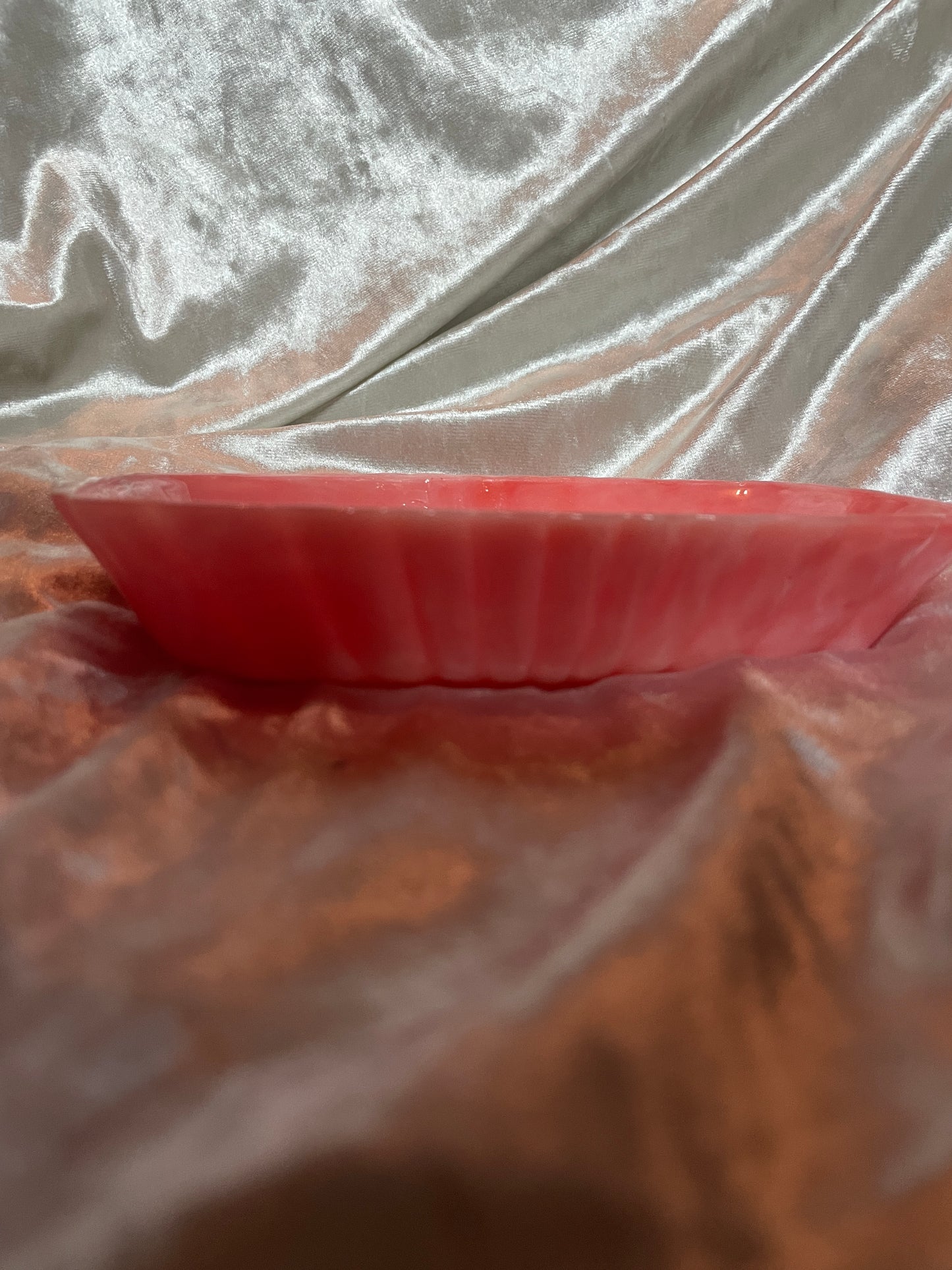 Red and White Marble Rectangle Pleated Resin Trinket Tray - EpoxyCore - [shop_type] 