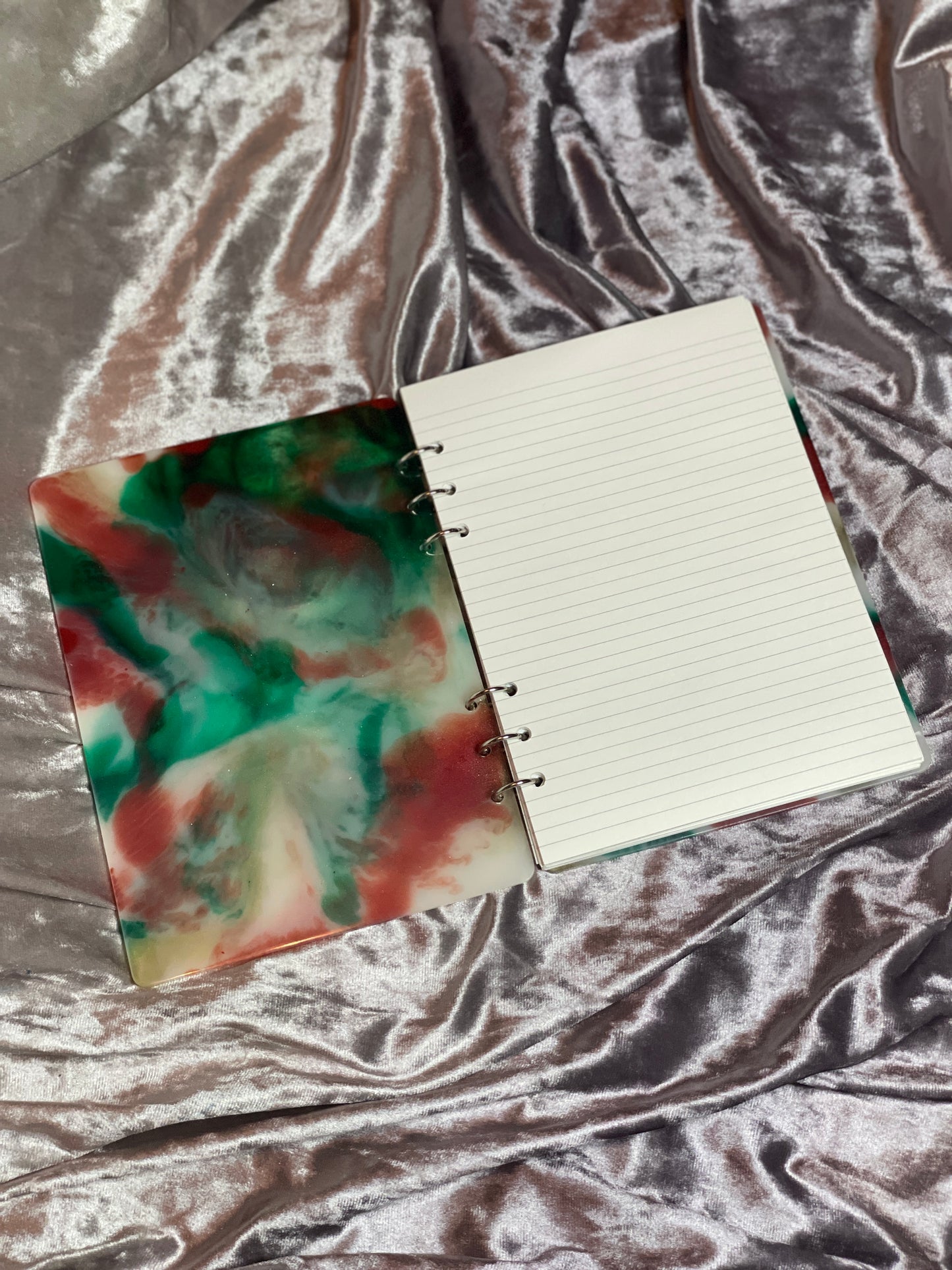 Red , Green and Yellow A5 Refillable Resin Notebook - EpoxyCore - [shop_type] 