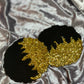 Black and Gold Glitter Coasters - Set of 2 - EpoxyCore - [shop_type] 